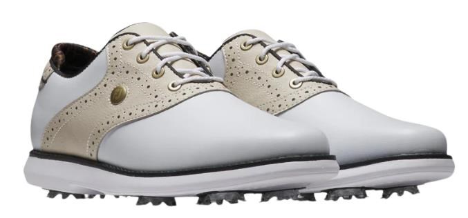 FootJoy Traditions dámské golfové boty, white/tan/black