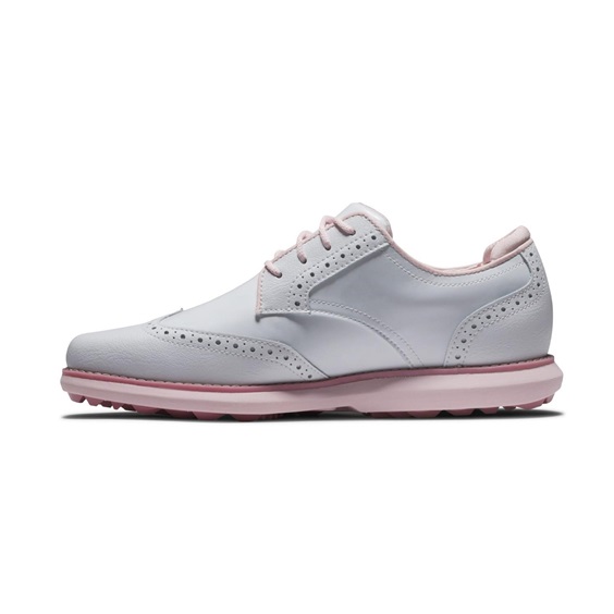 FootJoy Traditions Spikeless dámské golfové boty, bílo/růžové