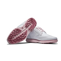 FootJoy Traditions Spikeless dámské golfové boty, bílo/růžové