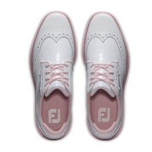 FootJoy Traditions Spikeless dámské golfové boty, bílo/růžové