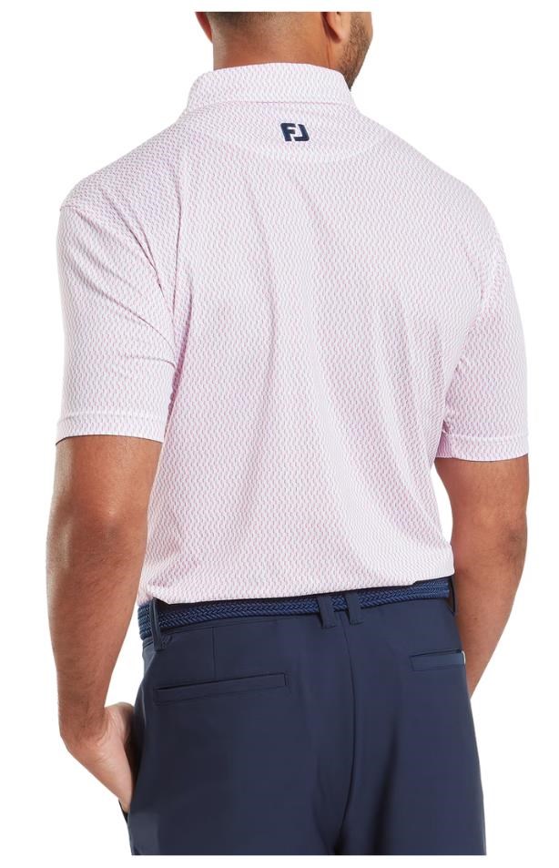 FootJoy Wiggle Print Lisle pánské polo, růžové