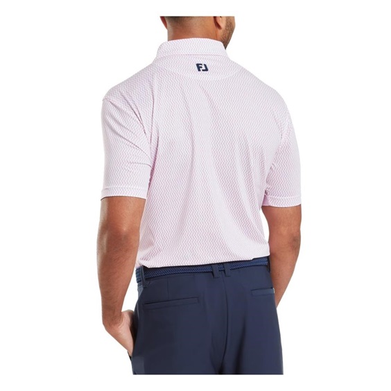 FootJoy Wiggle Print Lisle pánské polo, růžové