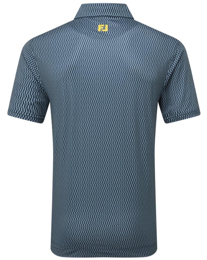 FootJoy Wiggle Print Lisle pánské polo, modro/šedo/bílé