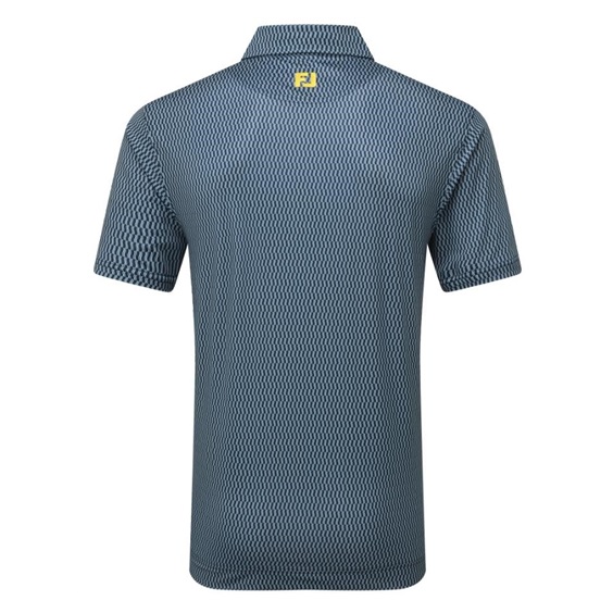 FootJoy Wiggle Print Lisle pánské polo, modro/šedo/bílé