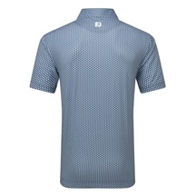 FootJoy Houndstooth Geo Lisle pánské polo, tmavě modré