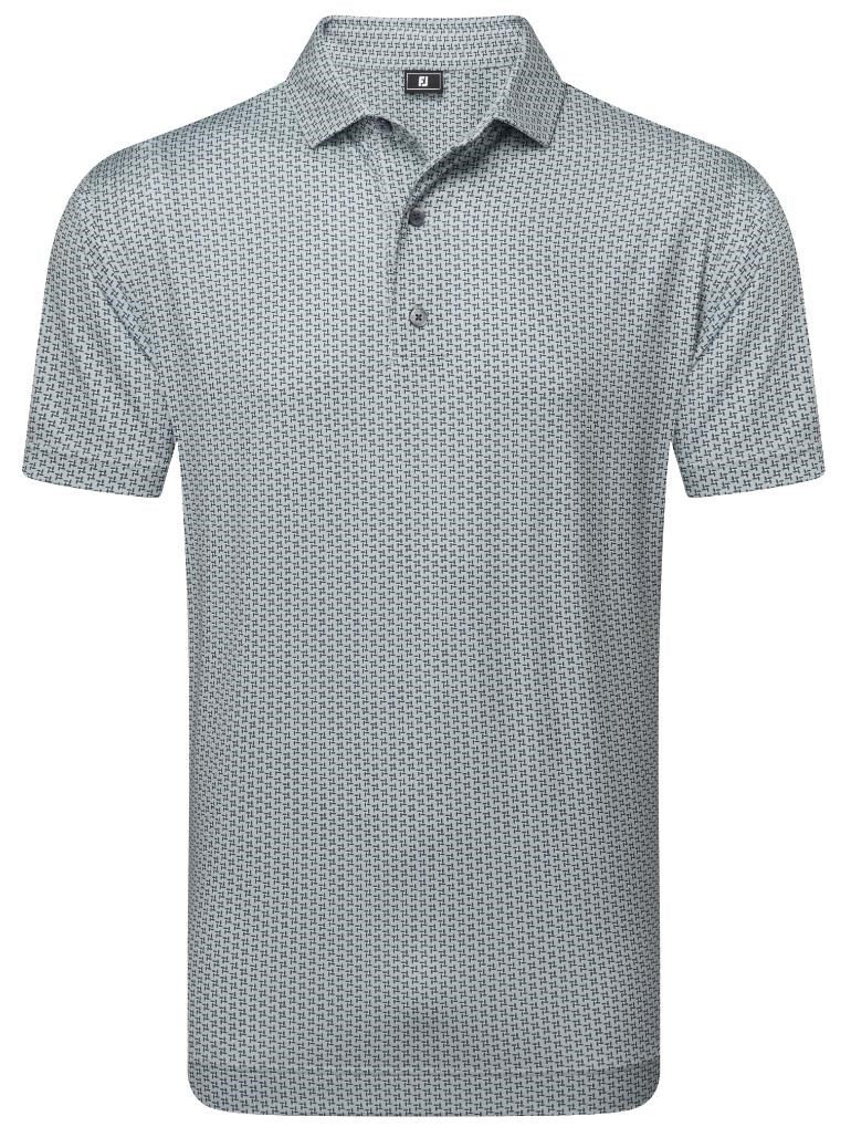 FootJoy Houndstooth Geo Lisle pánské polo, šedé