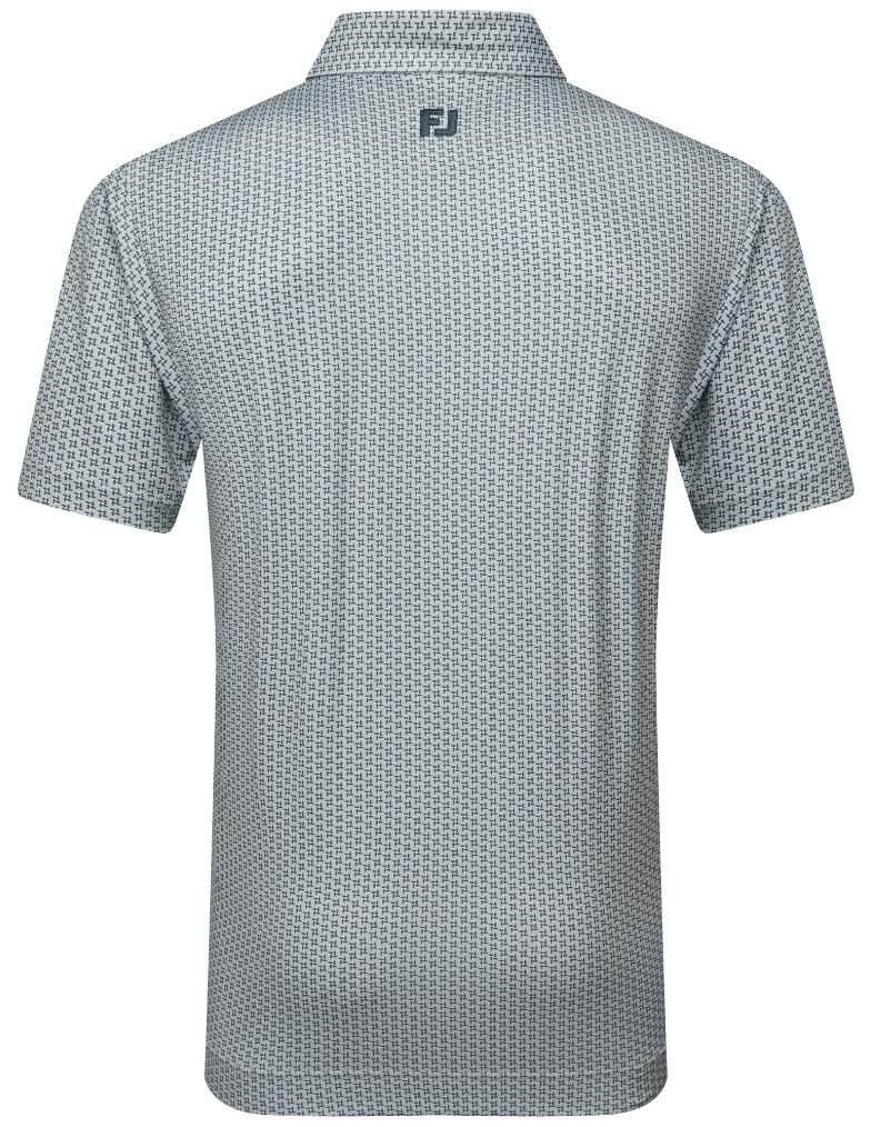 FootJoy Houndstooth Geo Lisle pánské polo, šedé