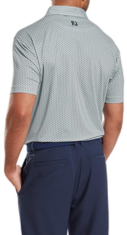 FootJoy Houndstooth Geo Lisle pánské polo, šedé