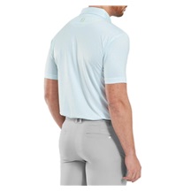 FootJoy Houndstooth Geo Lisle pánské polo, bílo/světle modré