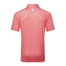 FootJoy Houndstooth Geo Lisle pánské polo, hibiscus