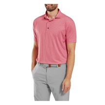 FootJoy Houndstooth Geo Lisle pánské polo, hibiscus
