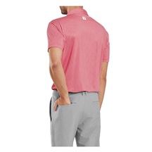 FootJoy Houndstooth Geo Lisle pánské polo, hibiscus