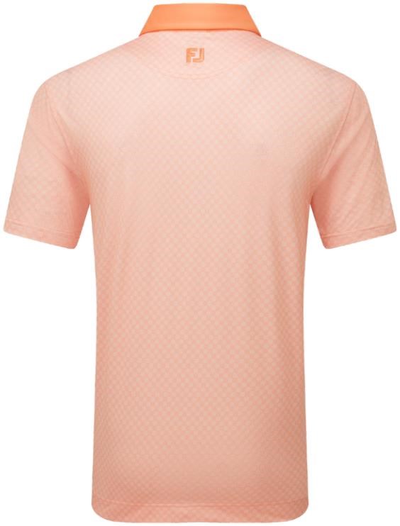 FootJoy Checker Print Lisle pánské polo, oranžové