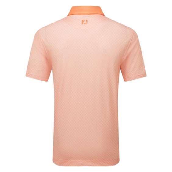 FootJoy Checker Print Lisle pánské polo, oranžové