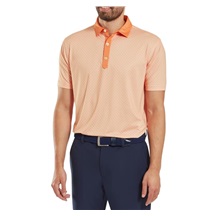 FootJoy Checker Print Lisle pánské polo, oranžové