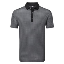 FootJoy Checker Print Lisle pánské polo, černo/bílé