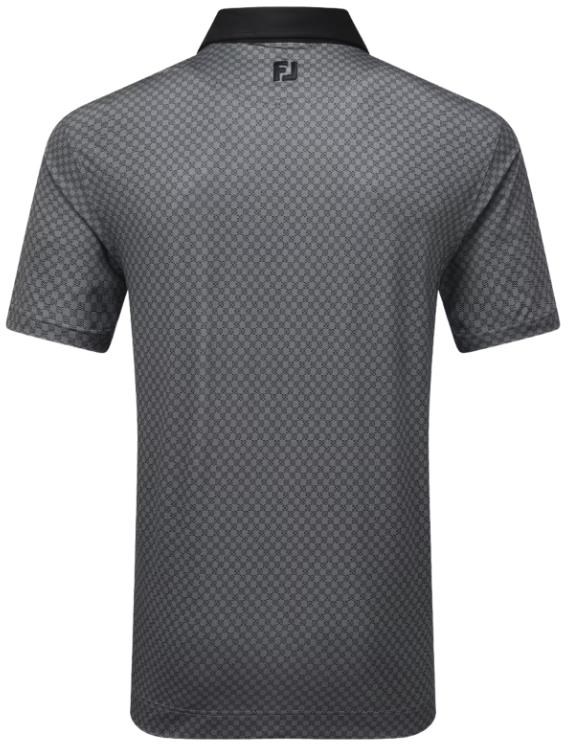 FootJoy Checker Print Lisle pánské polo, černo/bílé