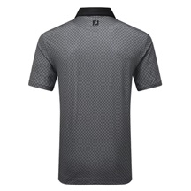 FootJoy Checker Print Lisle pánské polo, černo/bílé