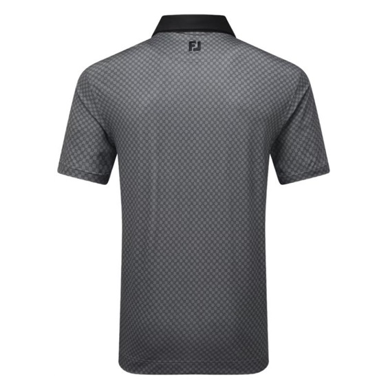FootJoy Checker Print Lisle pánské polo, černo/bílé