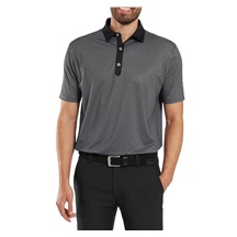 FootJoy Checker Print Lisle pánské polo, černo/bílé
