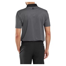 FootJoy Checker Print Lisle pánské polo, černo/bílé
