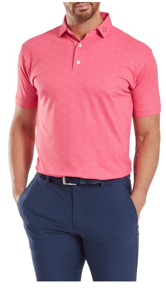 FootJoy Speckle Print Pique pánské polo, růžové