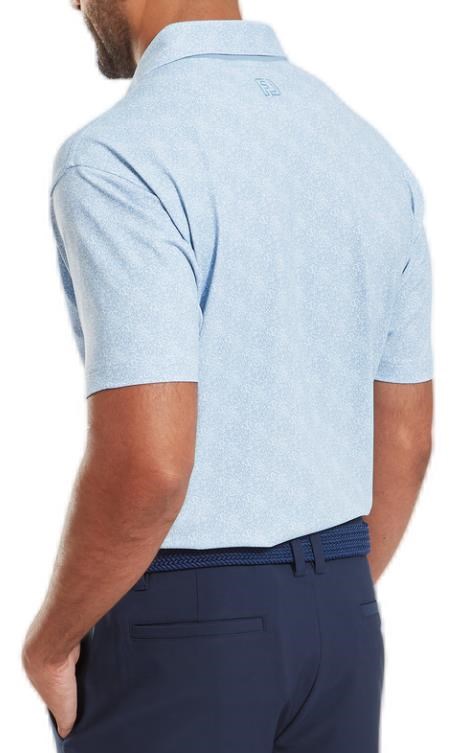 FootJoy Speckle Print Pique pánské polo, blue jay/white