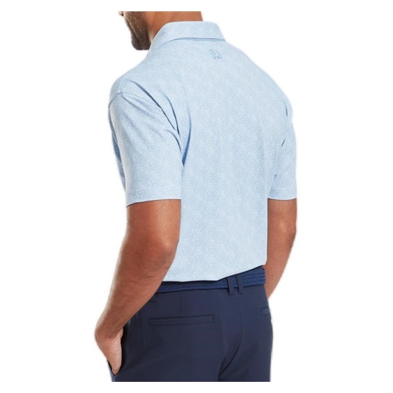 FootJoy Speckle Print Pique pánské polo, blue jay/white