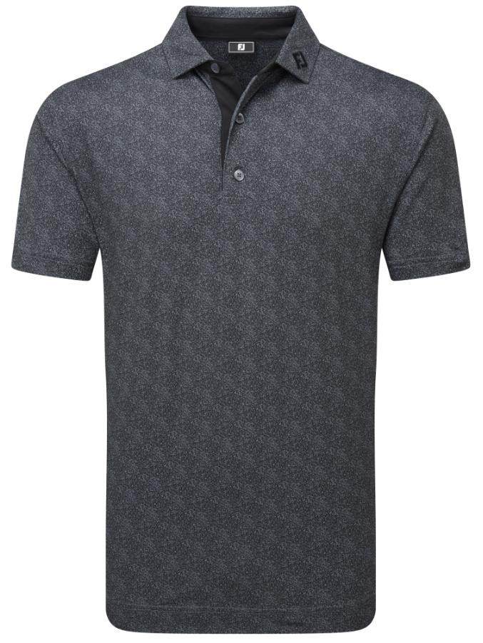 FootJoy Speckle Print Pique pánské polo, černé