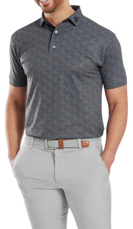 FootJoy Speckle Print Pique pánské polo, černé