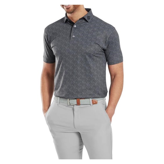 FootJoy Speckle Print Pique pánské polo, černé