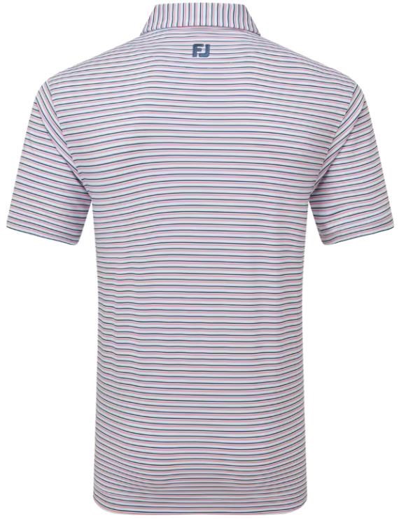 FootJoy Balance Stripe Lisle pánské polo, modro/bílo/růžové