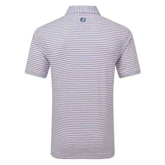 FootJoy Balance Stripe Lisle pánské polo, modro/bílo/růžové