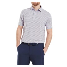 FootJoy Balance Stripe Lisle pánské polo, modro/bílo/růžové