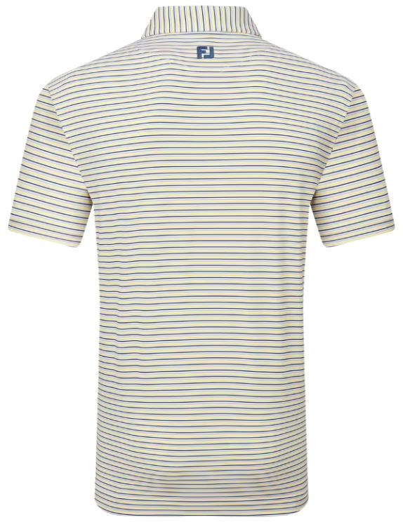 FootJoy Balance Stripe Lisle pánské polo, white/navy/grey/taxi