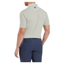 FootJoy Balance Stripe Lisle pánské polo, white/navy/grey/taxi
