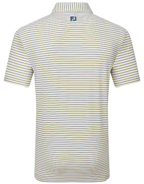 FootJoy Balance Stripe Lisle pánské polo, modro/bílo/oranžové