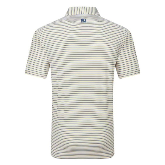 FootJoy Balance Stripe Lisle pánské polo, modro/bílo/oranžové