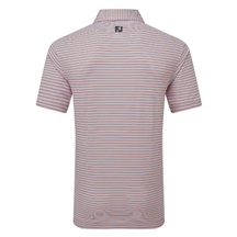 FootJoy Balance Stripe Lisle pánské polo, white/black/hibiscus/flint