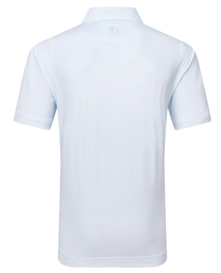 FootJoy Irongate Print Lisle pánské polo, white/skyway