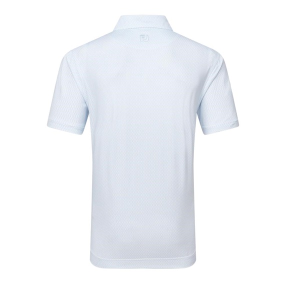 FootJoy Irongate Print Lisle pánské polo, white/skyway