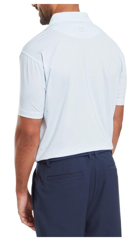FootJoy Irongate Print Lisle pánské polo, white/skyway