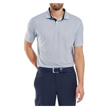 FootJoy Irongate Print Lisle pánské polo, bílo/tmavě modré