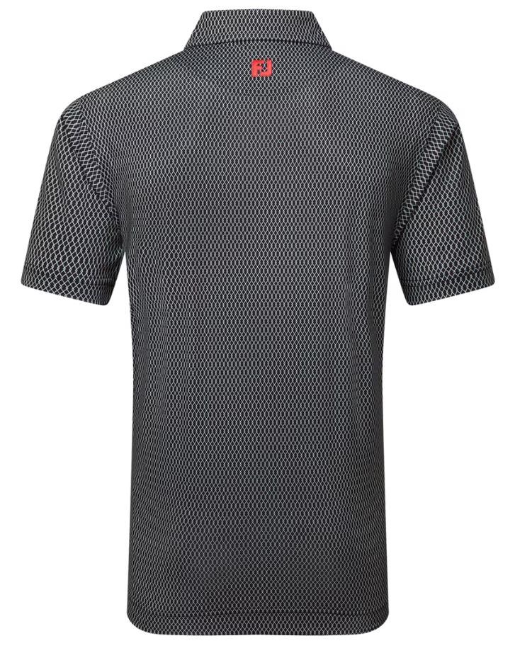 FootJoy Irongate Print Lisle pánské polo, černo/bílé