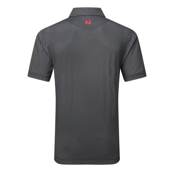 FootJoy Irongate Print Lisle pánské polo, černo/bílé