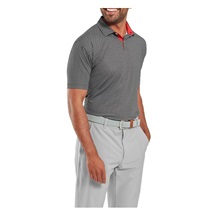 FootJoy Irongate Print Lisle pánské polo, černo/bílé