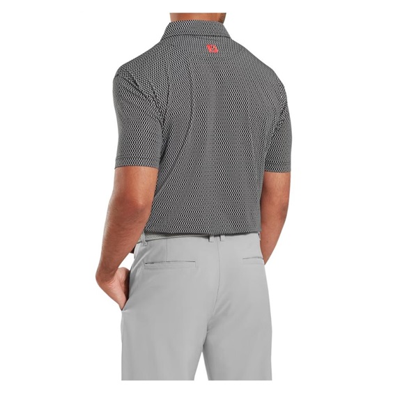 FootJoy Irongate Print Lisle pánské polo, černo/bílé