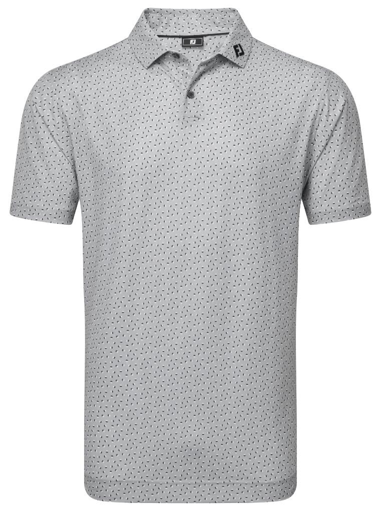 FootJoy Bounce Print Pique pánské polo, šedé