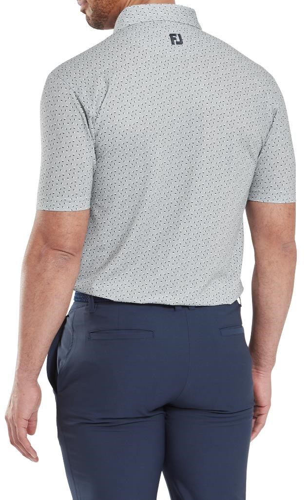 FootJoy Bounce Print Pique pánské polo, šedé