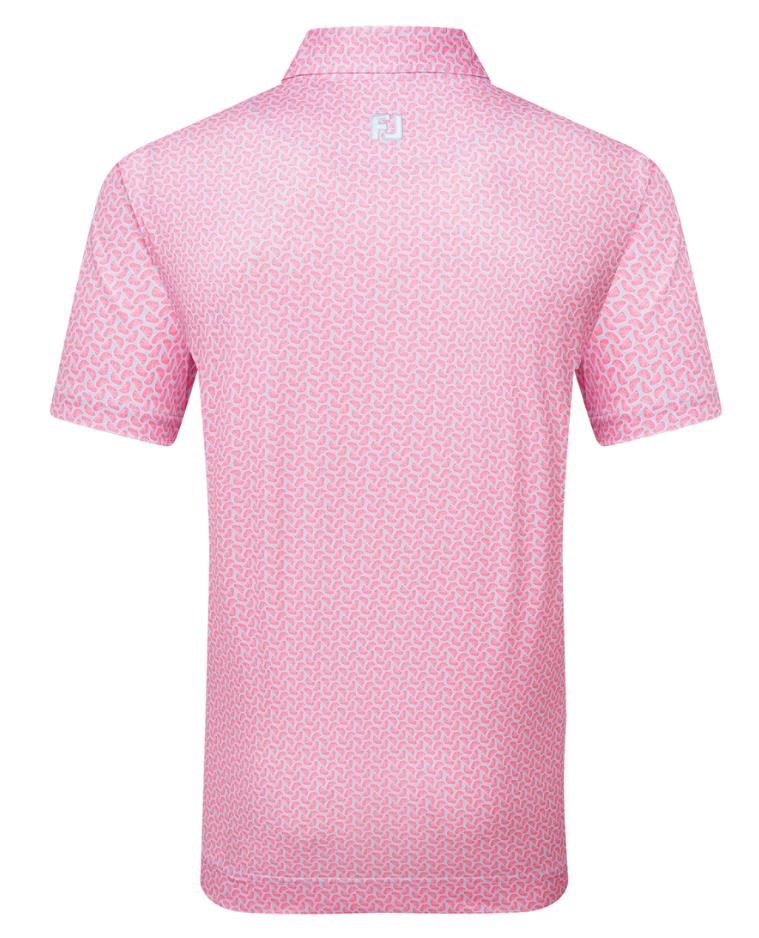 FootJoy Citrus Print Lisle pánské polo, růžové